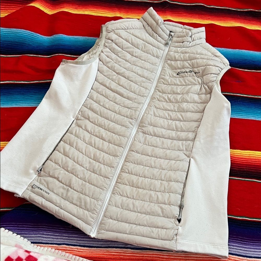 Eddie Bauer Women's Beige Quilted Vest